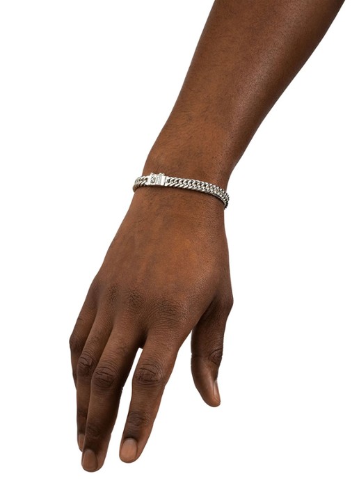 Buddha to Buddha Chain Mini armband van zilver - voorkant zilver