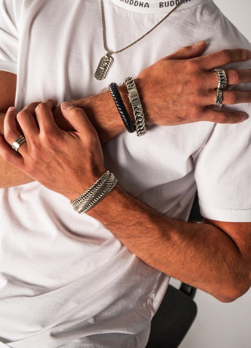 Buddha to Buddha Chain ring van zilver - detail zilver
