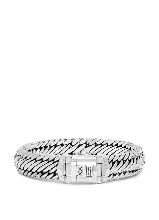 Buddha to Buddha Edwin/Ben Small schakelarmband van zilver - voorkant 3 zilver