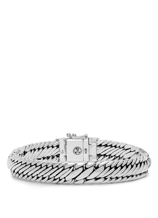 Buddha to Buddha Edwin/Ben XS schakelarmband van zilver - detail zilver