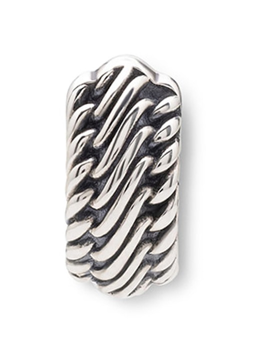 Buddha to Buddha Edwin enkele oorring van zilver - voorkant 2 zilver