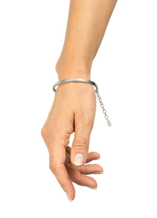 Buddha to Buddha Ellen armband van zilver - voorkant 2 zilver