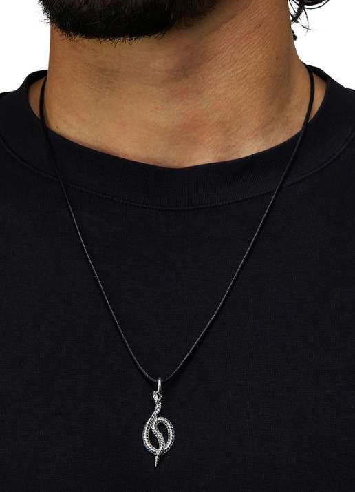 Buddha to Buddha Ellen koord ketting   - detail 3 zilver