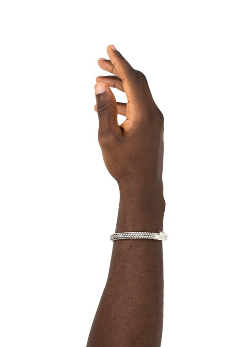 Buddha to Buddha Ellen schakelarmband van zilver - voorkant 2 zilver