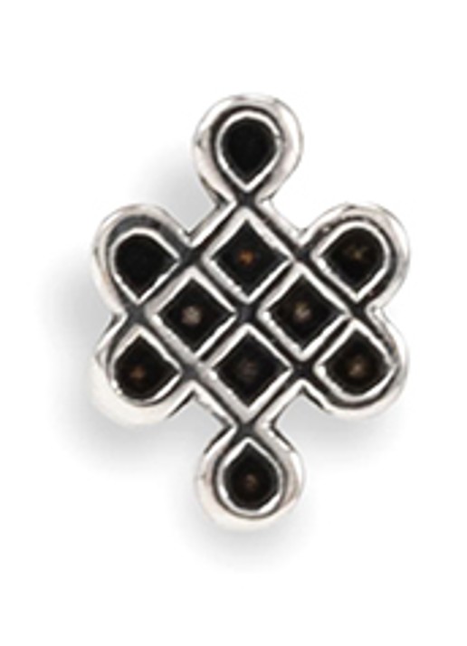 Buddha to Buddha Endless Knot enkele oorknopje van zilver