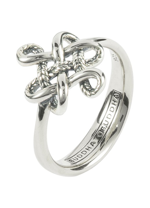 Buddha to Buddha Endless Knot ring van zilver - detail 4 zilver