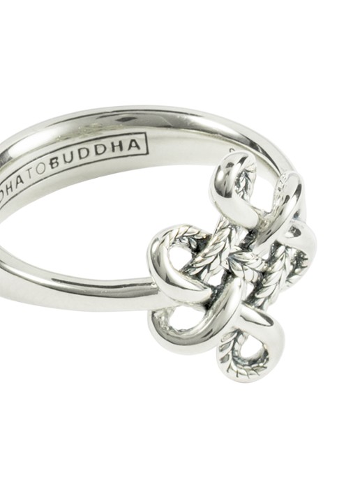 Buddha to Buddha Endless Knot ring van zilver - detail 5 zilver