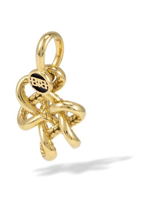 Buddha to Buddha Endless Knot XS hanger verguld  - detail 2 goud