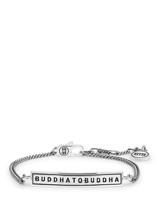 Buddha to Buddha Essential Logo enkelbandje van zilver - voorkant 5 zilver