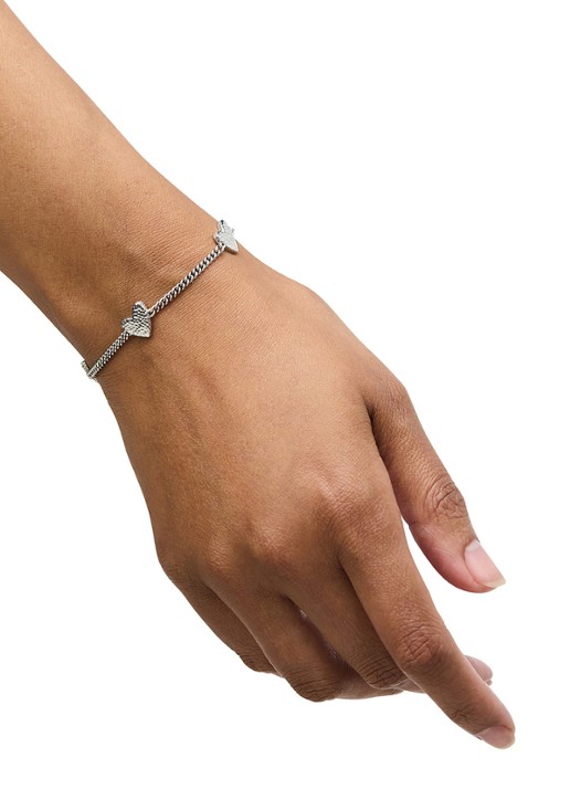 Buddha to Buddha Essential Multi hart armband van zilver  - detail 2 zilver