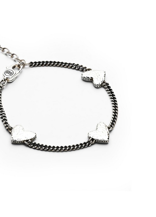 Buddha to Buddha Essential Multi hart armband van zilver  - detail 3 zilver