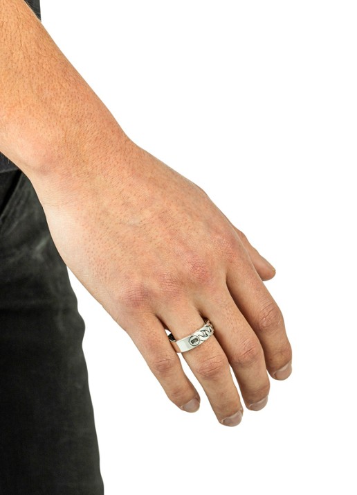Buddha to Buddha Esther Dual ring van zilver - voorkant 2 zilver