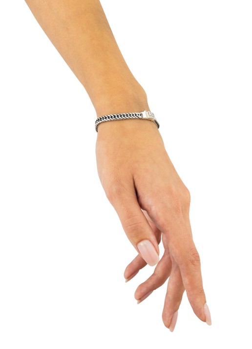 Buddha to Buddha Esther Mini schakelarmband van zilver - voorkant 2 zilver