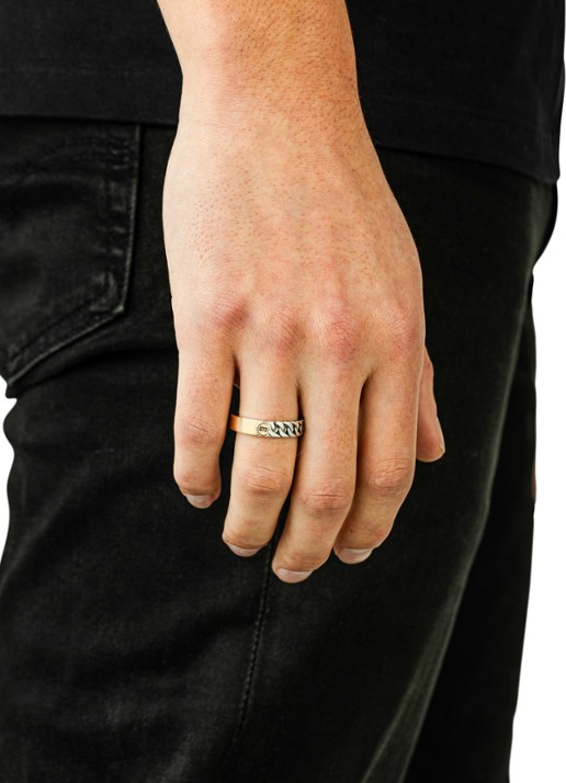 Buddha to Buddha Esther Small Dual ring van zilver - voorkant zilver