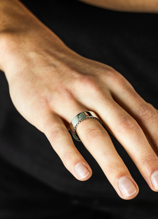 Buddha to Buddha George ring van zilver - voorkant 5 zilver