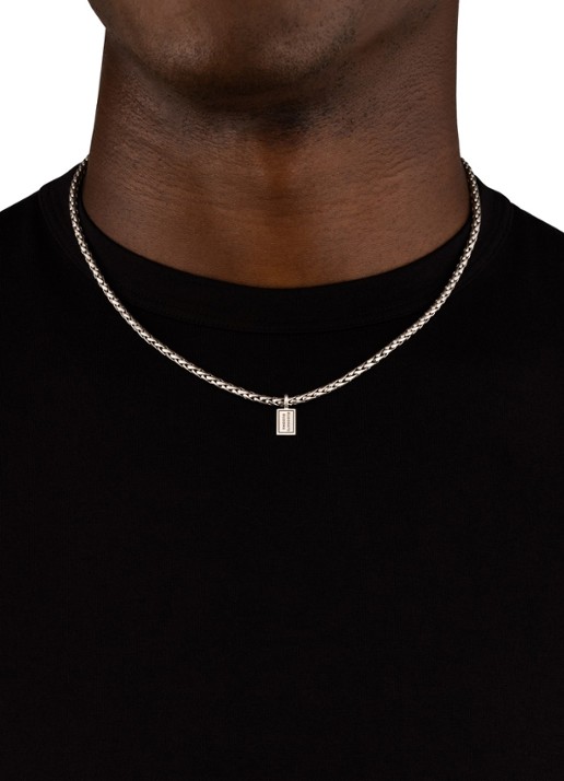 Buddha to Buddha George XS schakelketting van zilver - voorkant 4 zilver