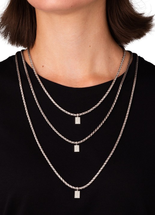 Buddha to Buddha George XS schakelketting van zilver - detail 2 zilver