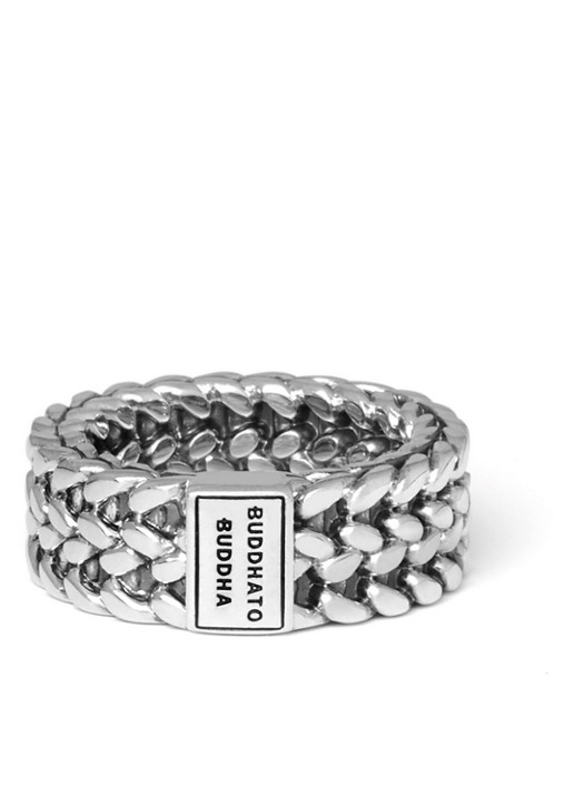 Buddha to Buddha Julius ring van zilver - voorkant 3 zilver