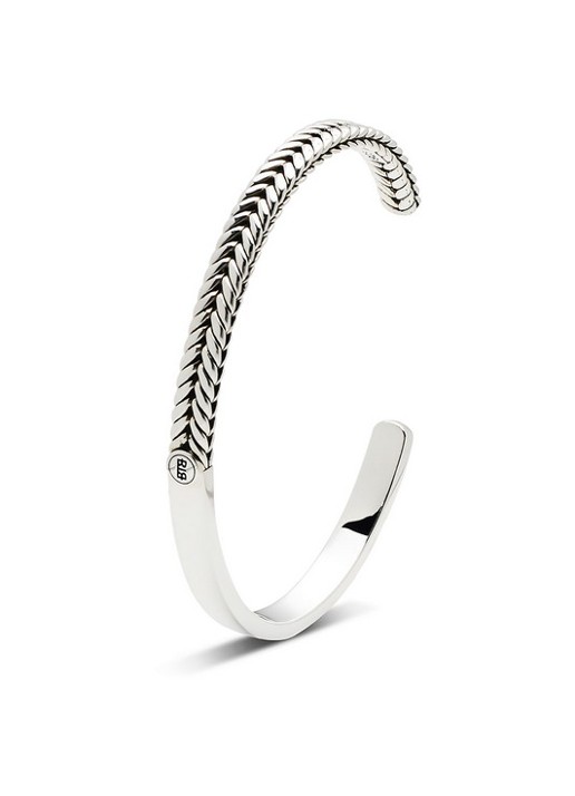 Buddha to Buddha Katja bangle van zilver - detail 3 zilver