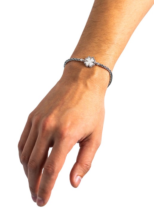 Buddha to Buddha Katja Klaver armband van zilver - detail 3 zilver