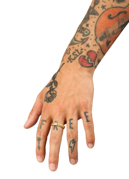 Buddha to Buddha Katja XS ring verguld - voorkant 2 goud