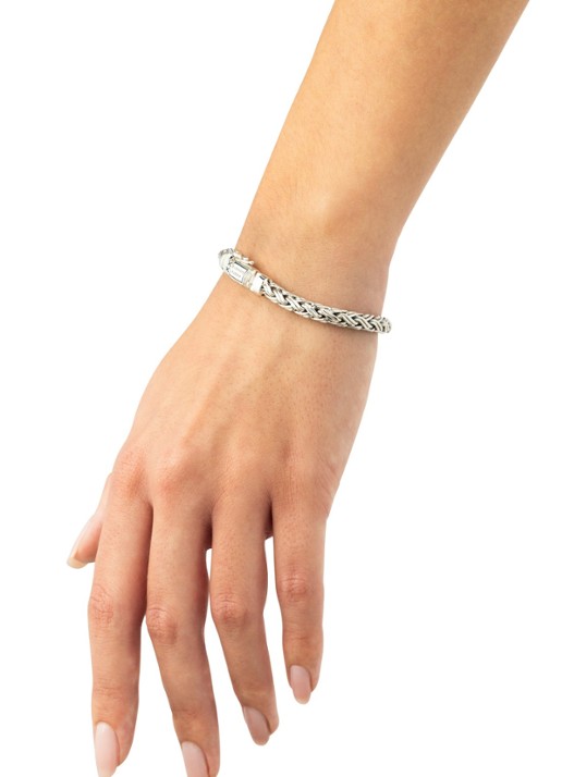 Buddha to Buddha Katja XS schakelarmband van zilver - voorkant 2 zilver