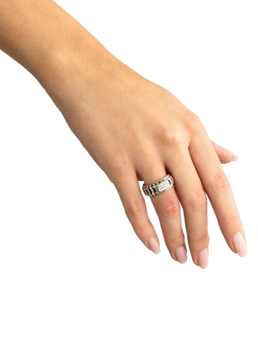 Buddha to Buddha Lars Small ring van zilver - voorkant 2 zilver