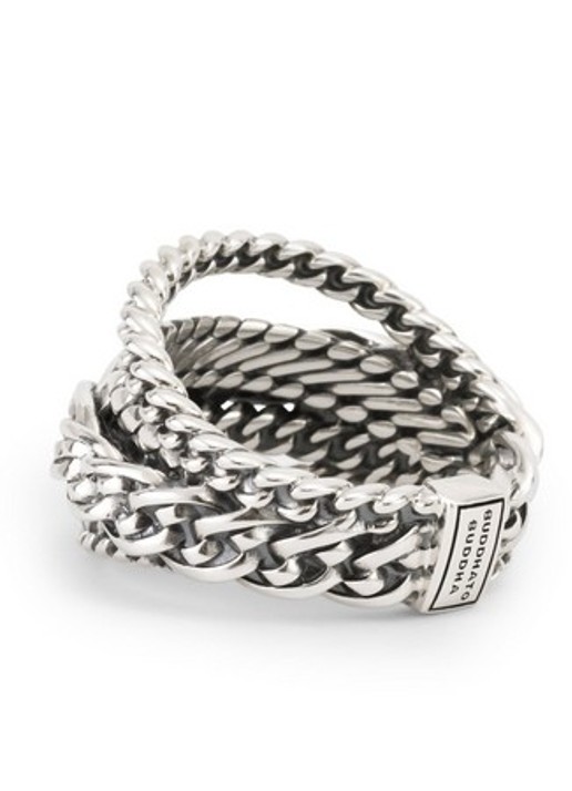 Buddha to Buddha Multi Chain Nathalie ring van zilver - detail 5 zilver