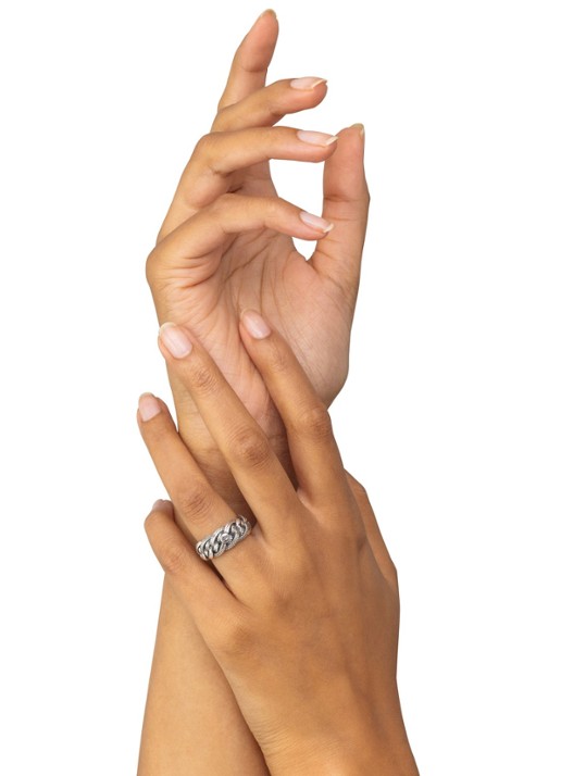 Buddha to Buddha Nathalie Small ring van zilver - voorkant 5 zilver