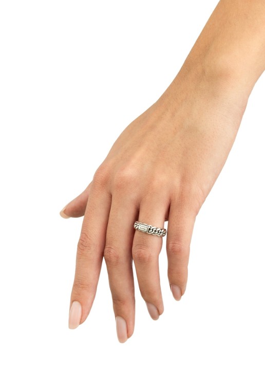 Buddha to Buddha Nathalie XS ring van zilver - voorkant 7 zilver
