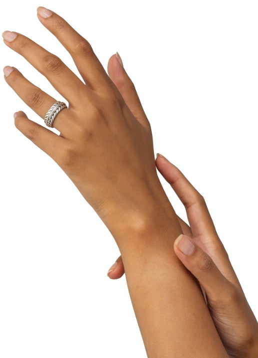 Buddha to Buddha Nurul/Ellen Mix ring van zilver - voorkant 2 zilver