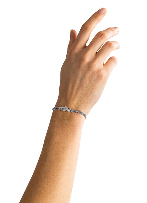 Buddha to Buddha Nurul Mini armband van zilver - voorkant 6 zilver