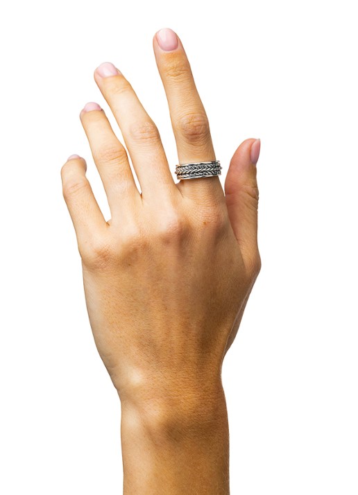 Buddha to Buddha Nurul XS ring van zilver - detail 2 zilver