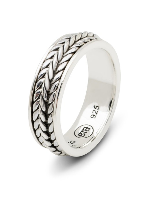 Buddha to Buddha Nurul XS ring van zilver - voorkant 4 zilver