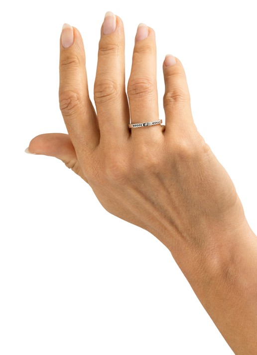 Buddha to Buddha Stacking Ring Barbara Mix Zilver - detail 2 zilver