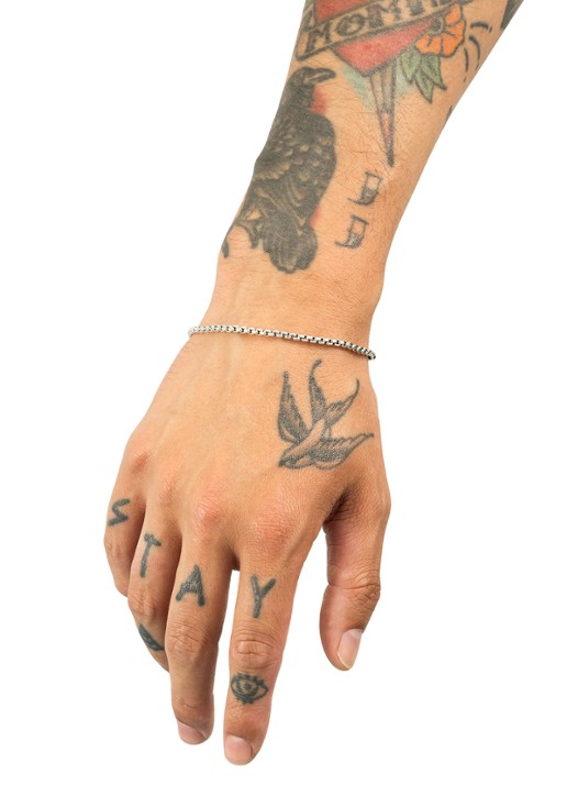 Buddha to Buddha Venetian armban van zilver - voorkant 2 zilver
