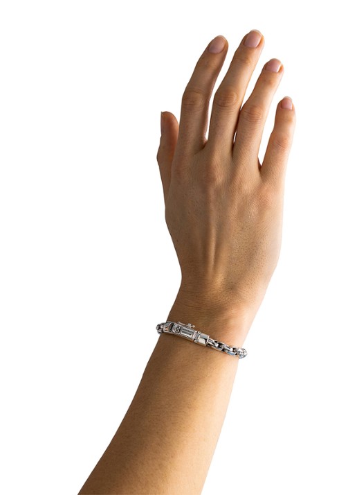Buddha to Buddha Venetian XS Twist armband van zilver - voorkant 5 zilver