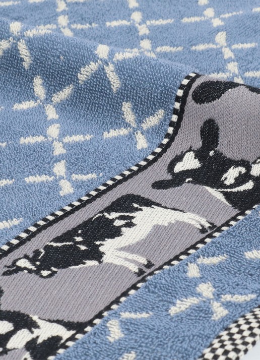 Bunzlau Castle Cow keukendoek 53 x 60 cm  - voorkant 2 blauw