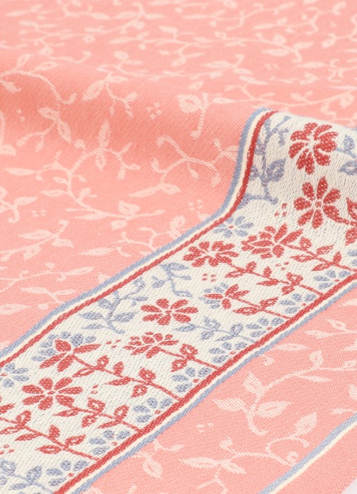 Bunzlau Castle Daydream theedoek 65 x 65 cm  - voorkant 2 roze