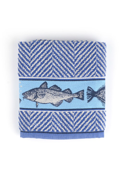 Bunzlau Castle Fish keukendoek 53 x 60 cm - detail 3 blauw