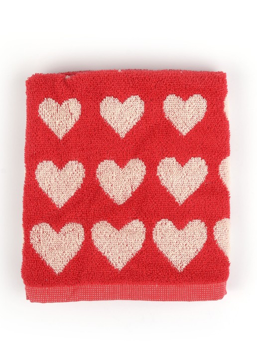 Bunzlau Castle Hearts keukendoek 53 x 60 cm - detail 3 rood