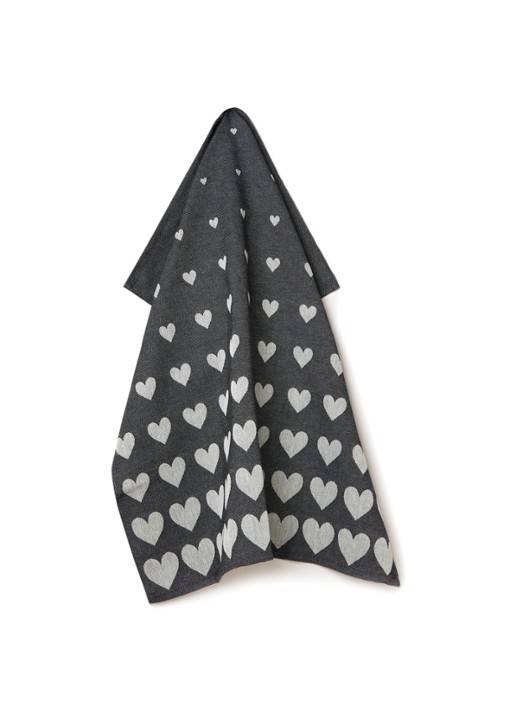 Bunzlau Castle Hearts theedoek van  katoen 65 x 65 cm