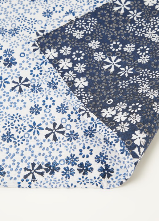 Bunzlau Castle Indigo Lace placemat set van 2  - detail 3 donkerblauw