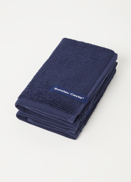 Bunzlau Castle Vaatdoek 30 x 30 cm set van 2 - voorkant 2 donkerblauw