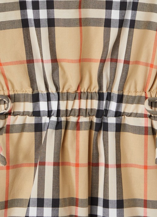 Burberry Adele jurk met ruitdessin - detail 3 camel