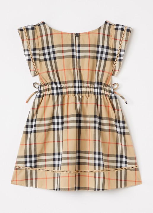 Burberry Adele jurk met ruitdessin - voorkant 2 camel