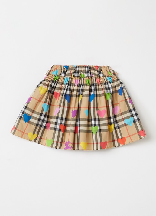 Burberry Ama rok met ruitdessin - voorkant 3 camel