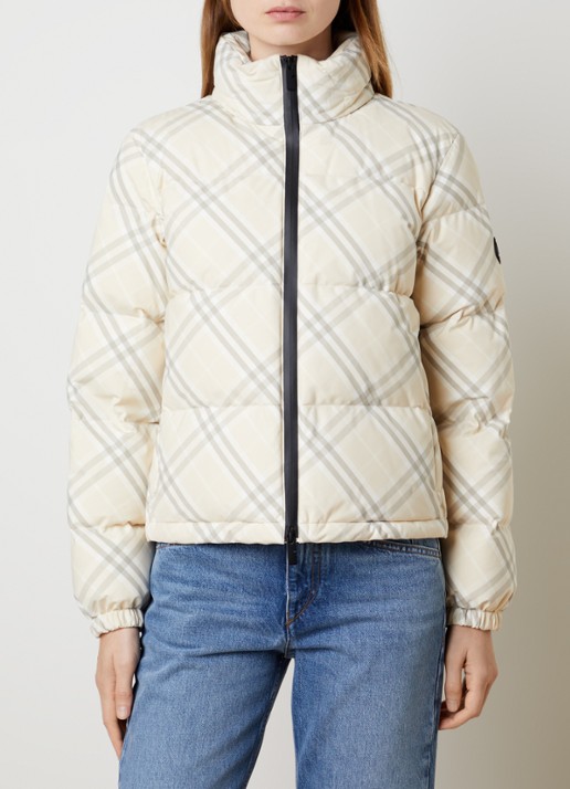 Burberry Ambleside puffer jack met ruitdessin en donsvulling