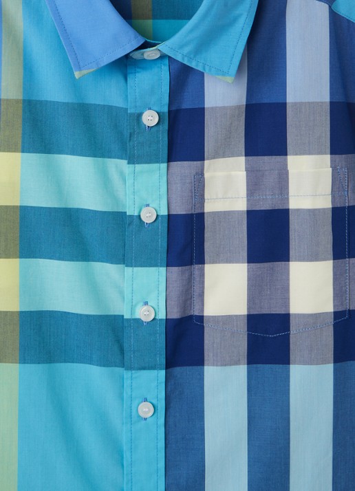 Burberry Angelo overhemd met ruitdessin - detail 3 blauw