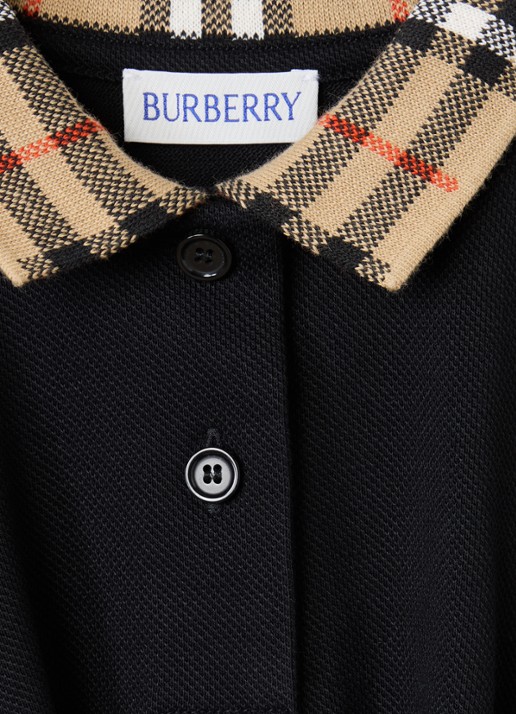 Burberry Astrid polojurk van piqué katoen - detail 3 zwart